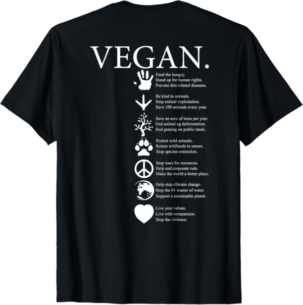 Original VEGAN shirt by NonviolenceUnited.org T-Shirt - Image 3